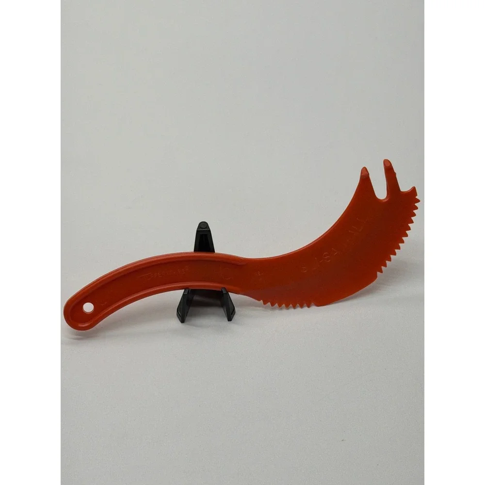 Tupperware Sli-Saw-All‎ Vintage Orange Plastic Multi Tool Slicer Server 48-1